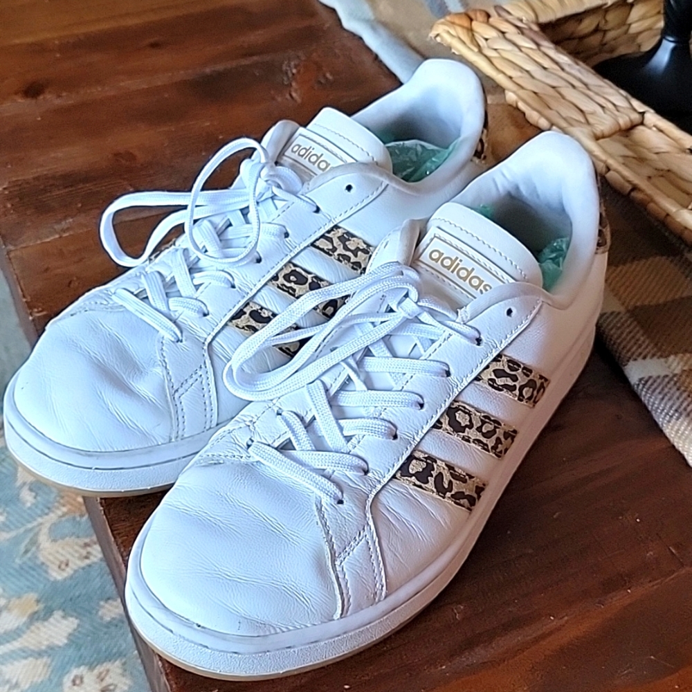 Adidas Grand Court Leather Leopard